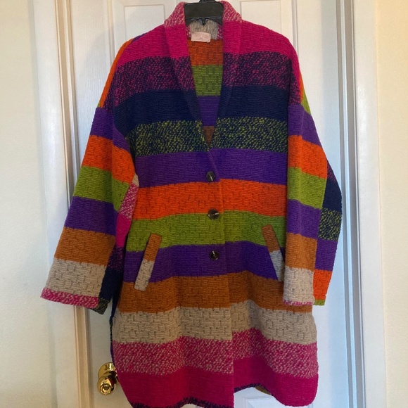 Wool Blend Statement Coat - Picture 1 of 4